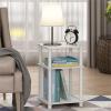 Furinno 3-Tier End Table and Coffee Table Set (2-Pack)(White/White)