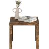 Furinno Classic Homey Square Parsons Side End Table, Set of 2, Black(Amber Pine)
