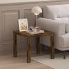 Furinno Classic Homey Square Parsons Side End Table, Set of 2, Black(Amber Pine)