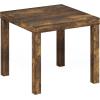 Furinno Classic Homey Square Parsons Side End Table, Set of 2, Black(Amber Pine)