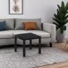 Furinno Classic Homey Square Parsons Side End Table, Set of 2, Black(Black)