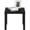 Furinno Classic Homey Square Parsons Side End Table, Set of 2, Black(Black)