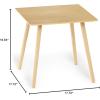 Furinno Classic Homey Square Parsons Side End Table, Set of 2, Black(Oak)