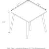 Furinno Classic Homey Square Parsons Side End Table, Set of 2, Black(Oak)