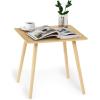 Furinno Classic Homey Square Parsons Side End Table, Set of 2, Black(Oak)
