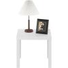 Furinno Classic Homey Square Parsons Side End Table, Set of 2, Black(White)