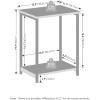 Furinno Classic Night Stand Set of 2, Triple Thick Tabletop Nightstand, Square Bedside Table, End Table, Side Table, Easy Assembly, for Bedroom, Living Room, Black(White/White)