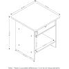 Furinno Dario End Table / Side Table / Night Stand / Bedside Table with Bin Drawer, 1-Pack, Light Blue/Light Blue(Cream Faux Marble/Ivory)
