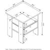 Furinno End Table, Bookcase and Storage Shelf 3-Tier Open Display French Oak Grey/Black