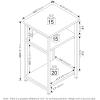 Furinno JUST Side Table, 3-Tier Turn-N-Tube End Table with Open Shelf, Round Curve Corner Night Stand, Bedside Table, Easy Assembly, for Living Room, Bedroom, White(Amber Pine)