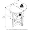 Furinno Jaya Side Table, 3-Tier Round End Table with Oval Tabletop, Night Stand, Bedside Table with Open Shelf, for Living Room, Bedroom, Black Walnut(Black Walnut)