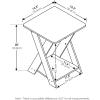 Furinno Modern Simplistic End Table Set, 4-Pack, Espresso(Espresso)