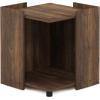 Furinno PELI Side Table, Square End Table with Storage Shelf, Night Stand, Bedside Table, for Living Room, Bedroom, Americano(Columbia Walnut)
