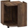 Furinno PELI Side Table, Square End Table with Storage Shelf, Night Stand, Bedside Table, for Living Room, Bedroom, Americano(Columbia Walnut)