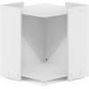 Furinno PELI Side Table, Square End Table with Storage Shelf, Night Stand, Bedside Table, for Living Room, Bedroom, Americano(Solid White)