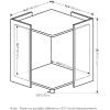 Furinno PELI Side Table, Square End Table with Storage Shelf, Night Stand, Bedside Table, for Living Room, Bedroom, Americano(Solid White)