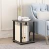 Furinno SIMPLISTIC Side Table Set of 2, 2-Tier Square Modern End Table, Nightstand, Night Stand, Bedside Table, Toolless Assembly, for Living Room, Bedroom, Americano(French Oak/Black)