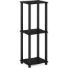 Furinno Simplistic End Table, 2-Pack, French Oak/Black(Espresso/Black)