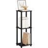 Furinno Simplistic End Table, 2-Pack, French Oak/Black(Espresso/Black)