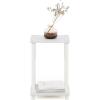 Furinno Simplistic End Table, 2-Pack, French Oak/Black(White/White)