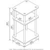 Furinno Turn-N-Tube 3-Tier Compact Multipurpose Shelf Display Rack, Dark Cherry & Just 3-Tier Turn-N-Tube End Table/Side Table/Night Stand(Dark Cherry)