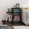 Furinno Turn-N-Tube 3-Tier Sofa Side Table Tall, Espresso/Black(Espresso/Black)