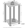 Furinno Turn-N-Tube 3-Tier Wood Slat End Table with Open Shelves, Natural/Black(Natural/Black)