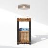 Furinno Turn-N-Tube 3-Tier Wood Slat End Table with Open Shelves, Natural/Black(Natural/Black)
