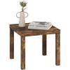 Furinno Classic Homey Square Parsons Side End Table, Set of 2, Black(Amber Pine)