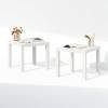 Furinno Classic Night Stand Set of 2, Triple Thick Tabletop Nightstand, Square Bedside Table, End Table, Side Table, Easy Assembly, for Bedroom, Living Room, Black(White)
