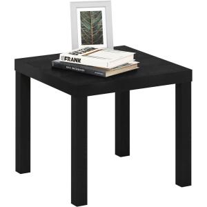 Furinno Classic Homey Square Parsons Side End Table, Set of 2, Black(Black)