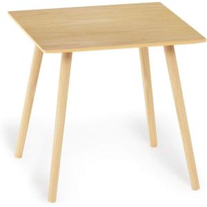 Furinno Classic Homey Square Parsons Side End Table, Set of 2, Black(Oak)