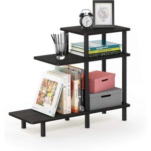 Furinno Turn-N-Tube 3-Tier Sofa Side Table Tall, Espresso/Black(Espresso/Black)