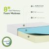 Furinno Tidur Cooling Gel Memory Foam Mattress, 8 Inch, King, White(Queen)