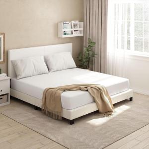 Furinno Tidur Cooling Gel Memory Foam Mattress, 10 Inch, King White(White)