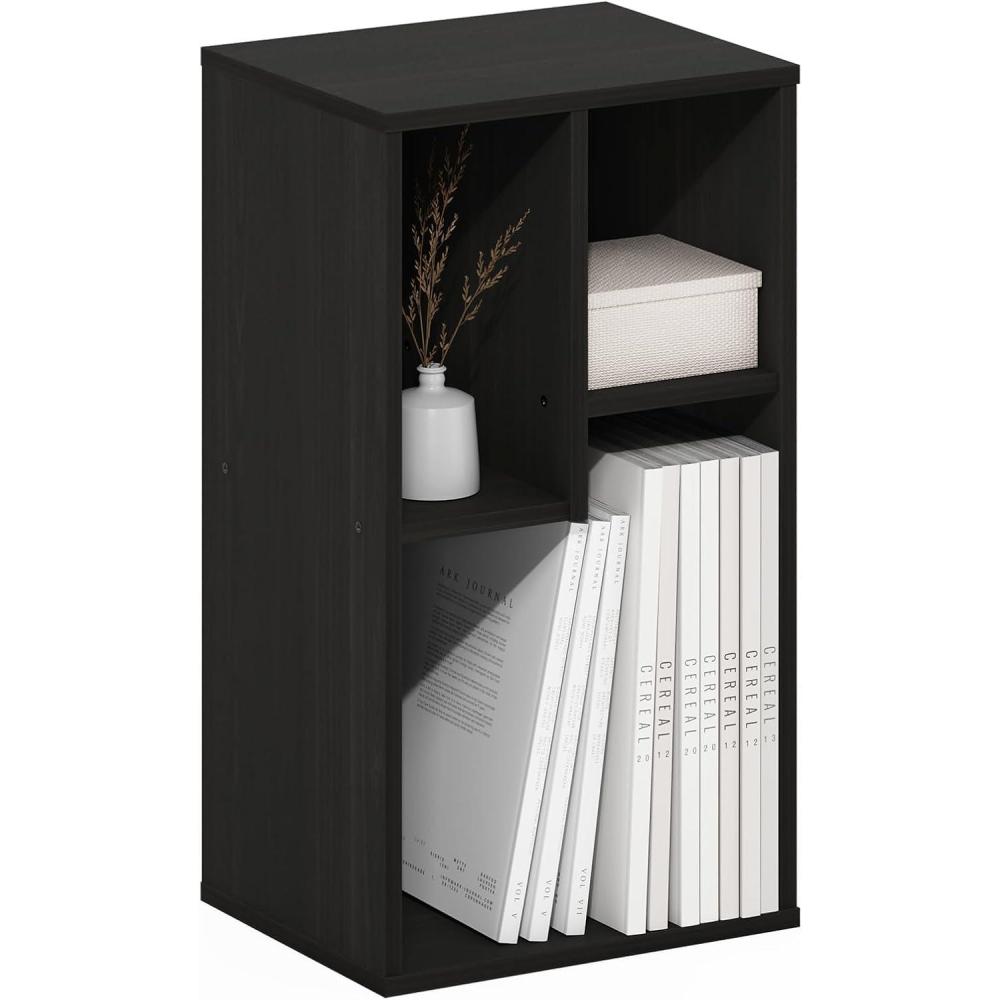 imageFurinno Pasir 3Tier No Tool Assembly Open Shelf Bookcase WhiteEspresso