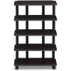 FURINNO 3 shelves, Turn-N-Tube Ladder Space Shelf, Walnut/Brown(Espresso)