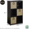 FURINNO 6-Cube Bookcase Storage Organizer, Espresso(Espresso)