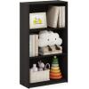 FURINNO Basic 3-Tier Bookcase/Bookshelf/Storage Shelves, Dark Espresso 9.25D x 21.73W x 39.5H in