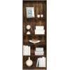 Furinno JAYA Book Shelf, 5-Tier Bookshelf, Bookcase with Adjustable Shelves, 9.5″ x 24.5″ x 71.2″, for Organization and Storage, for Living Room, Bedroom, Home Office, Amber Pine(Amber Pine)