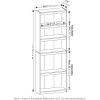 Furinno JAYA Book Shelf, 5-Tier Bookshelf, Bookcase with Adjustable Shelves, 9.5″ x 24.5″ x 71.2″, for Organization and Storage, for Living Room, Bedroom, Home Office, Amber Pine(Amber Oak)