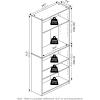 Furinno JAYA Book Shelf, 5-Tier Bookshelf, Bookcase with Adjustable Shelves, 9.5″ x 24.5″ x 71.2″, for Organization and Storage, for Living Room, Bedroom, Home Office, Amber Pine(Sage Green)