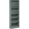 Furinno JAYA Book Shelf, 5-Tier Bookshelf, Bookcase with Adjustable Shelves, 9.5″ x 24.5″ x 71.2″, for Organization and Storage, for Living Room, Bedroom, Home Office, Amber Pine(Sage Green)