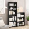 Furinno JAYA Book Shelf, 5-Tier Bookshelf, Bookcase with Adjustable Shelves, 9.5″ x 24.5″ x 71.2″, for Organization and Storage, for Living Room, Bedroom, Home Office, Amber Pine(Black)