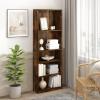 Furinno JAYA Book Shelf, 5-Tier Bookshelf, Bookcase with Adjustable Shelves, 9.5″ x 24.5″ x 71.2″, for Organization and Storage, for Living Room, Bedroom, Home Office, Amber Pine(Amber Pine)