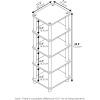 Furinno LACi 4-Bins System Rack, 11.3(W) x 28.8(H) Inch, Espresso/Black(Espresso/Black)