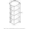Furinno LACi 4-Bins System Rack, 11.3(W) x 28.8(H) Inch, Espresso/Black(French Oak Grey/Black)