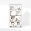 Furinno LACi 4-Bins System Rack, 11.3(W) x 28.8(H) Inch, Espresso/Black(Light Grey)