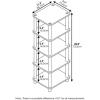 Furinno LACi 4-Bins System Rack, 11.3(W) x 28.8(H) Inch, Espresso/Black(Oak/Black/Light Brown)