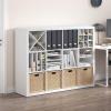 Furinno LACi 4-Bins System Rack, 11.3(W) x 28.8(H) Inch, Espresso/Black(White)